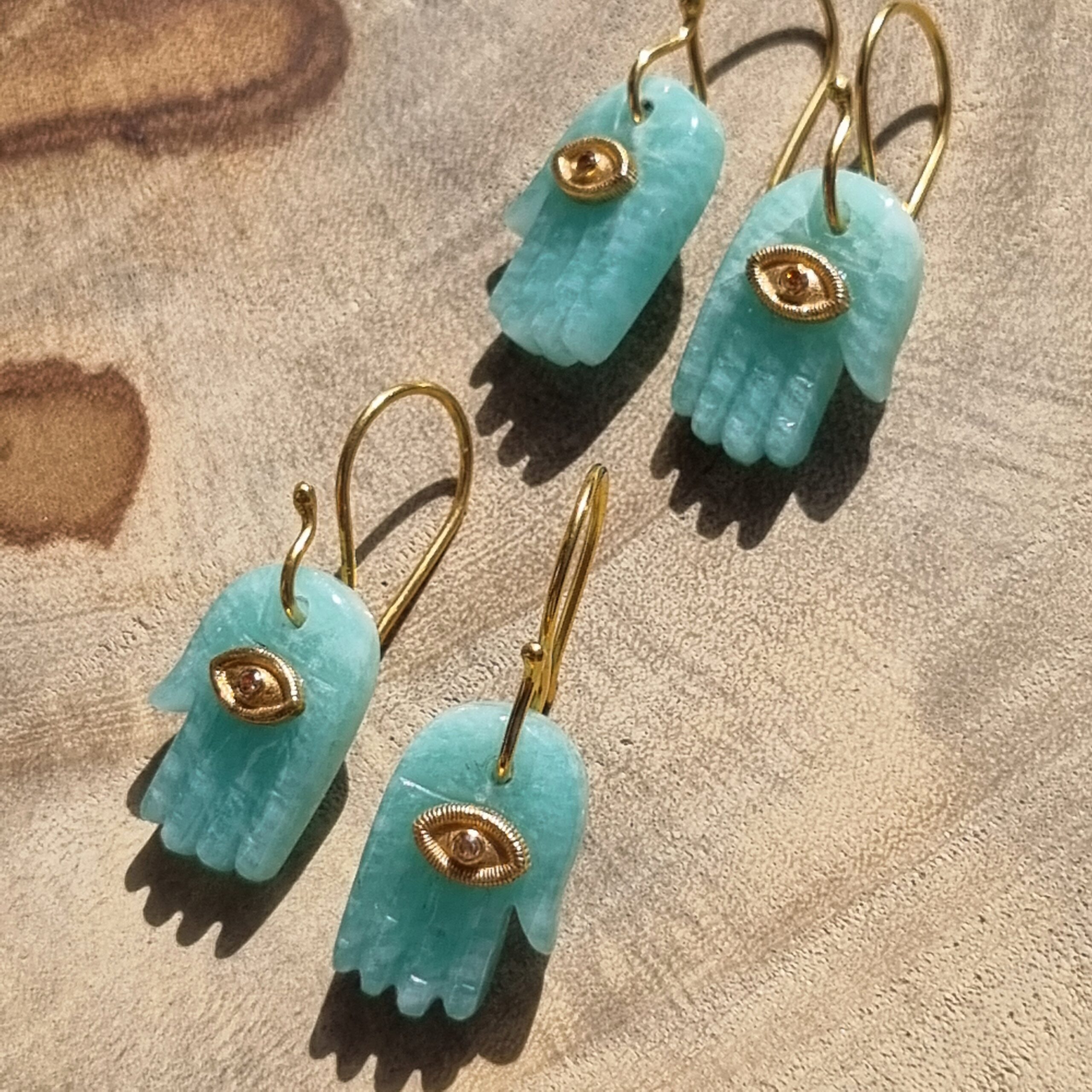 earring amazonite peil